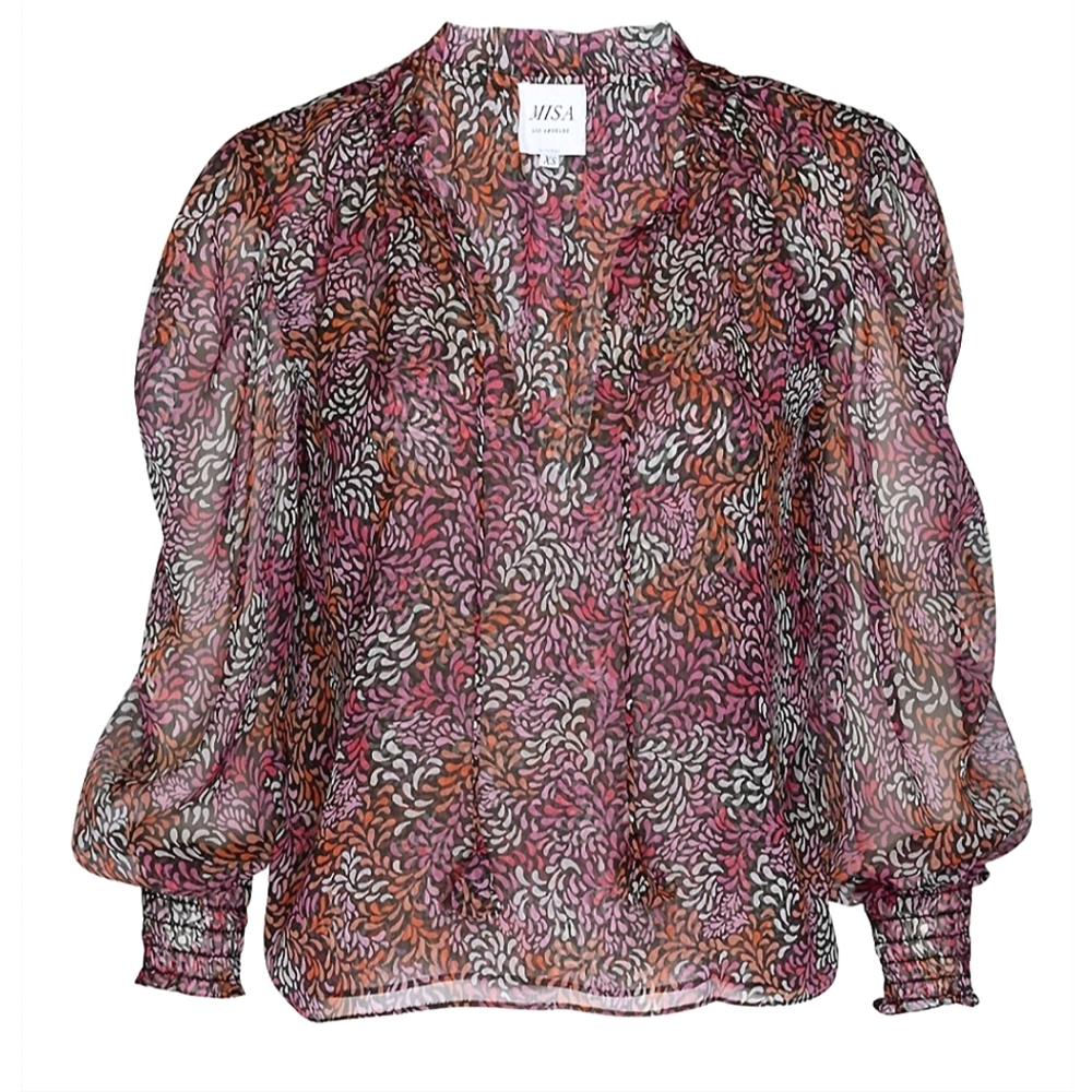 Misa Los Angeles Multicolor Floral Blouse